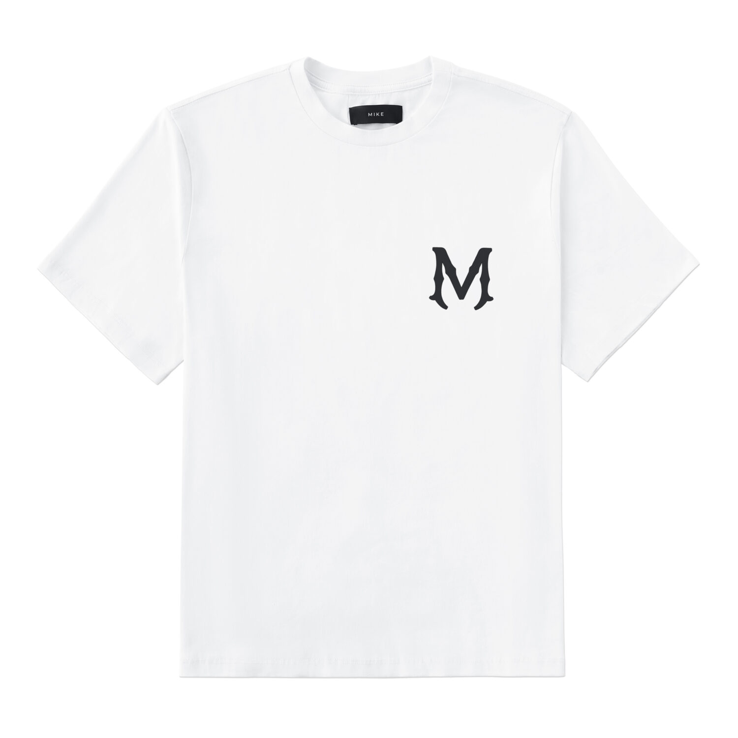 White Monogram Logo Tee