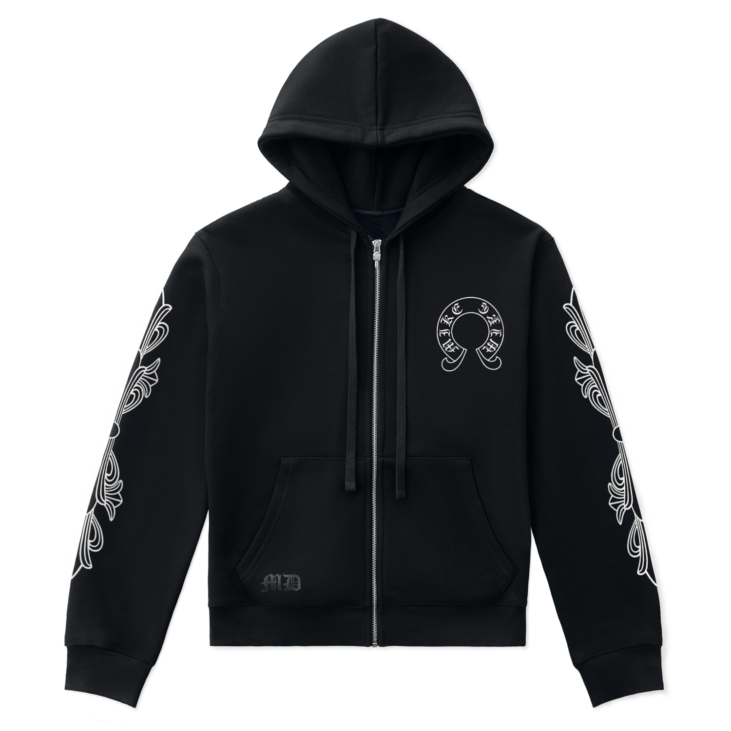 Black Horseshoe Zip-Up