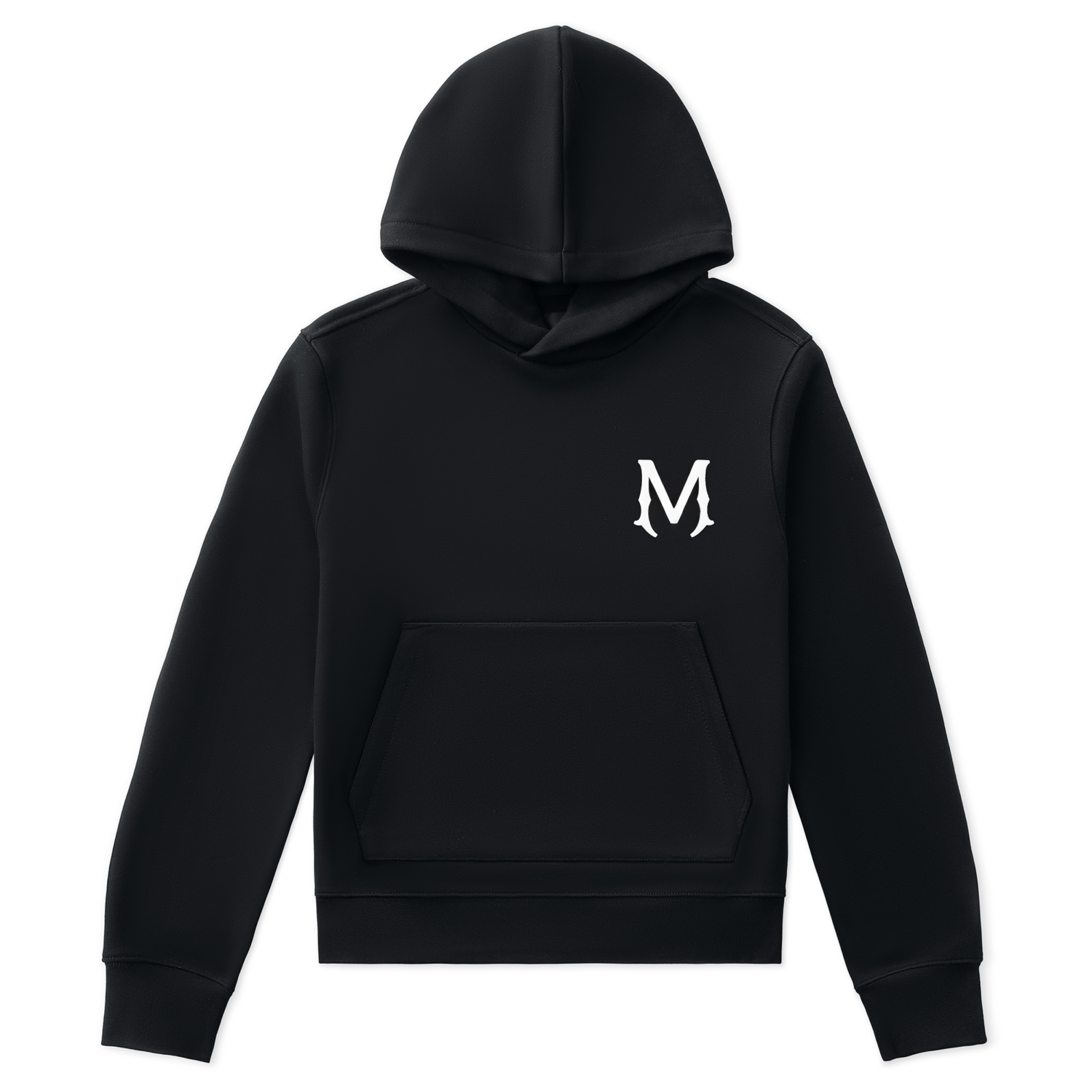 Heavyweight Black Monogram Hoodie