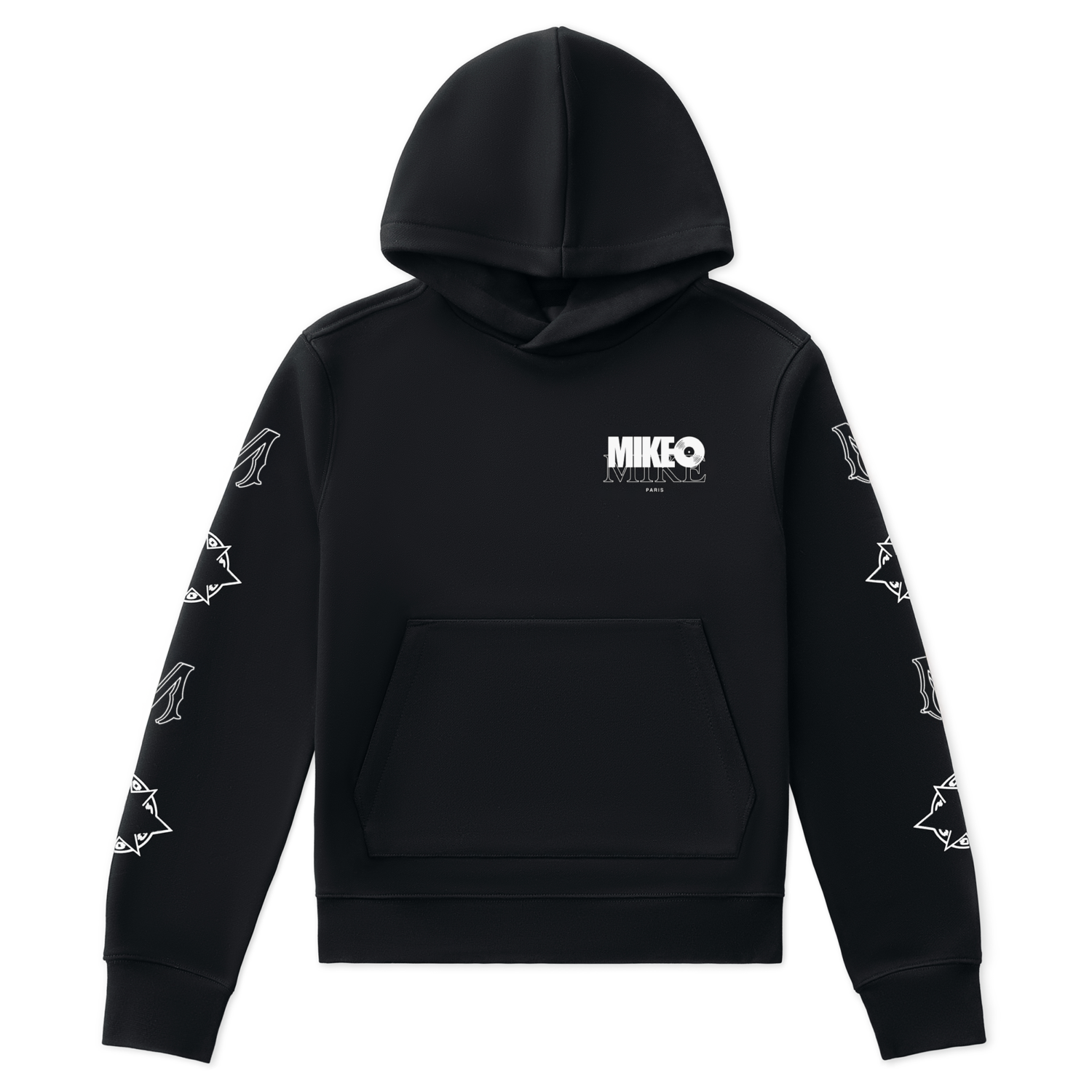 Heavyweight Black Record Label Hoodie