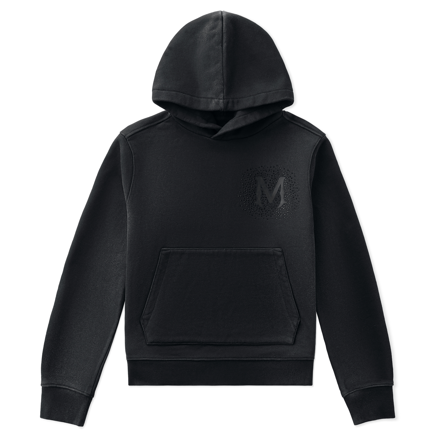 Heavyweight Charcoal Crystal Monogram Hoodie