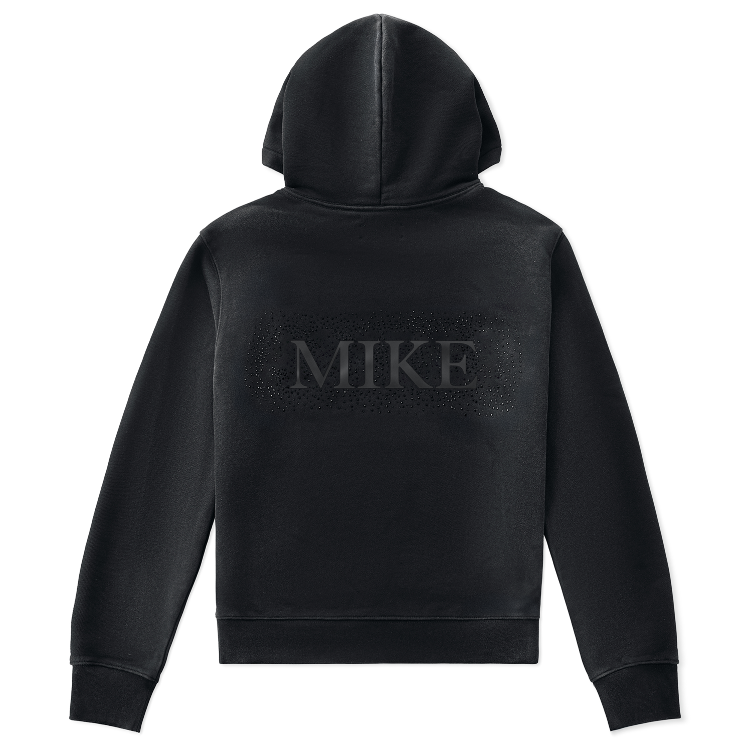 Heavyweight Charcoal Crystal Monogram Hoodie - Image 2