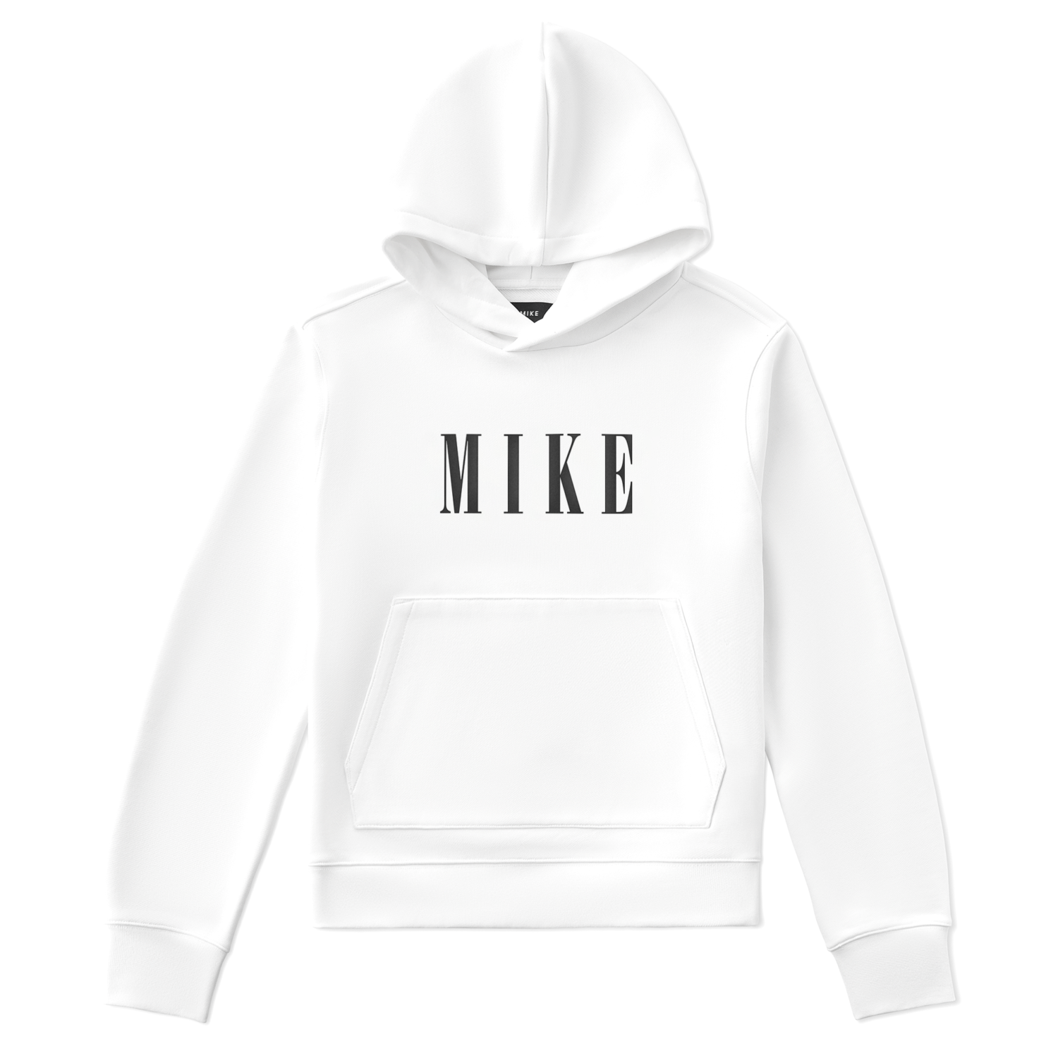 Heavyweight White Logo Hoodie